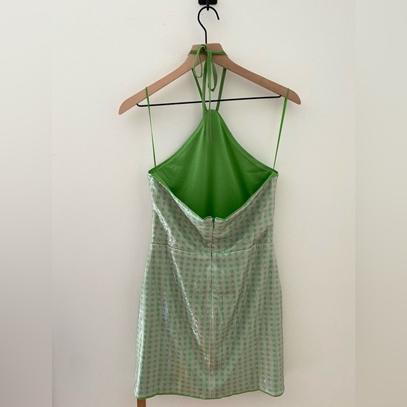 Reformation Sidney Pink and Green Sequin Mini Dress - Picture 5 of 6